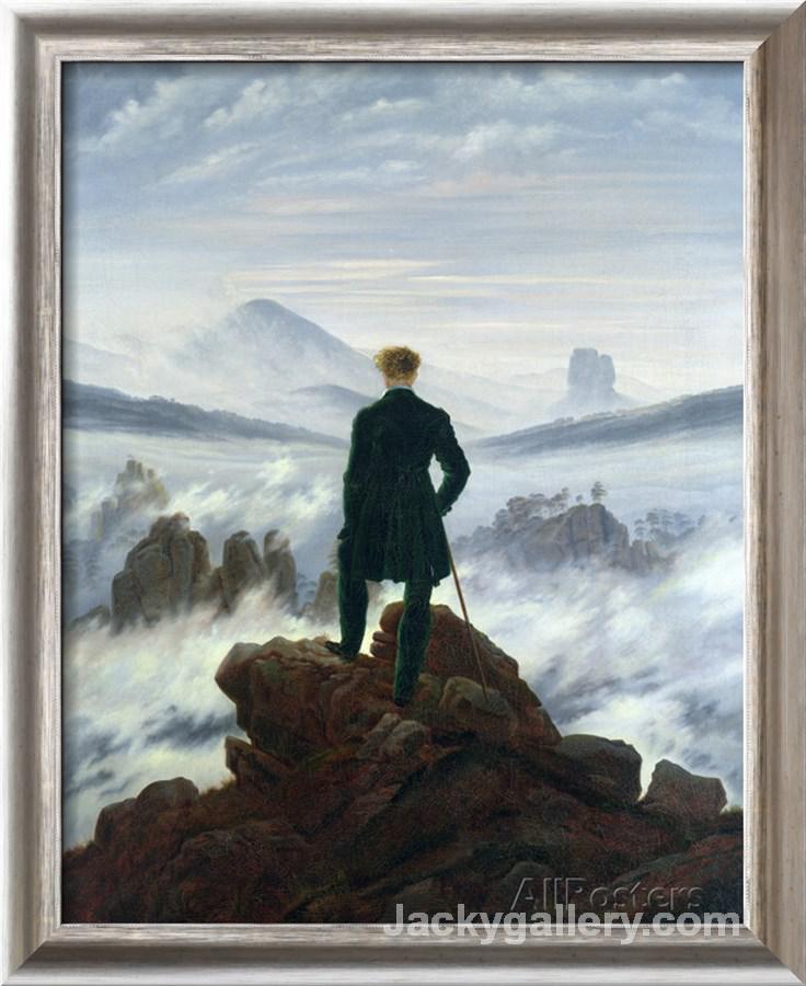 The wanderer above the sea of fog by Caspar David Friedrich paintings reproduction